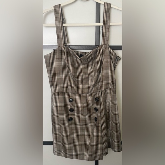 Forever 21 Pants - Forever 21 Plaid Romper Adjustable Straps